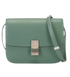 Medium Classic Box Shoulder Bag, &pound;1,300, Handbags, Green, Leather, Front view